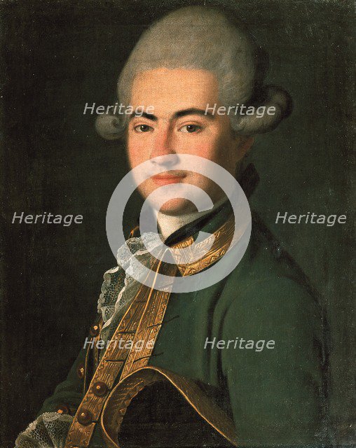 Portrait of the playwright Alexander Andreyevich Volkov (1736-1788), 1768. Artist: Christineck, Carl Ludwig Johann (1732/3-1792/4)