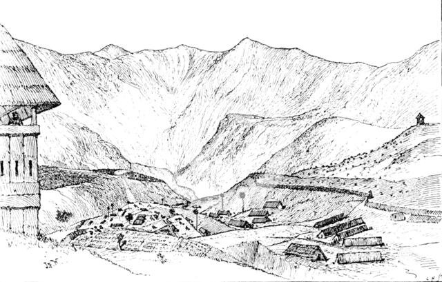 The Chin Expedition: Fort White, headquarters of the Northern Column of the Chin Expedition, 1890. Creator: Unknown.