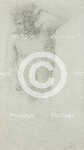 Male Nude, 1885. Creator: Sir Edward Coley Burne-Jones.