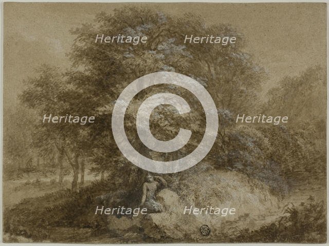 Shady Grove with Nymph Seated Under Tree, n.d. Creator: Adam Friedrich Oeser.