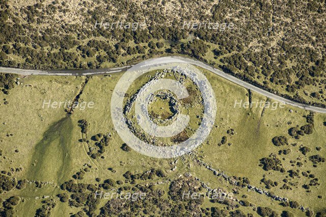 Round Pound, part of the the Kestor Settlement, the remains  of an Iron Age settlement on..., 2025. Creator: Damian Grady.