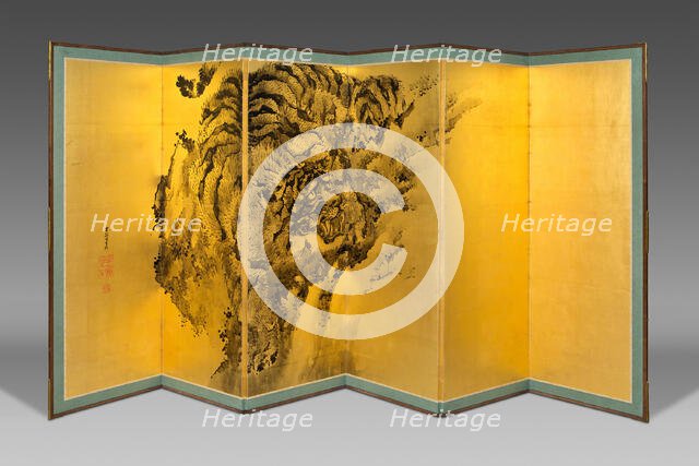 Dragon and Tiger, Japan, dated 1835. Creator: Kishi Ganku.