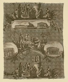 Le Romain (The Roman) (Furnishing Fabric), France, 1811. Creator: Unknown.