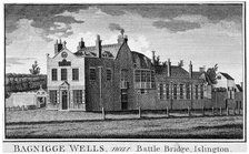 Bagnigge Wells near Battle Bridge, London, c1800.                        Artist: Anon