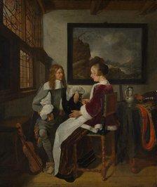 Sentimental Conversation, early 1660s. Creator: Gerritsz Quiringh van Brekelenkam.