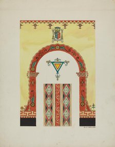 Wall and Ceiling Decorations, 1936. Creator: Randolph F Miller.