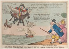 General Cheathem's Marvellous Return from His Exhibition of Fire Works, Sept..., September 24, 1809. Creator: Thomas Rowlandson.