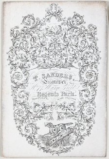 Trade Card for T. Sanders, engraver, 19th century. Creator: Anon.