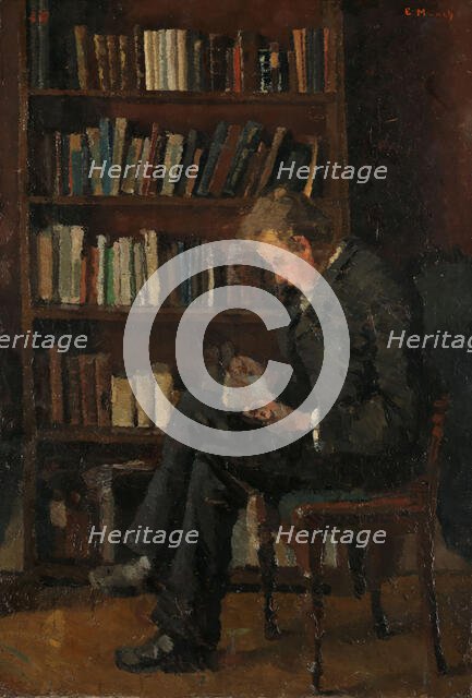 Andreas Reading, between 1882 and 1883. Creator: Edvard Munch.