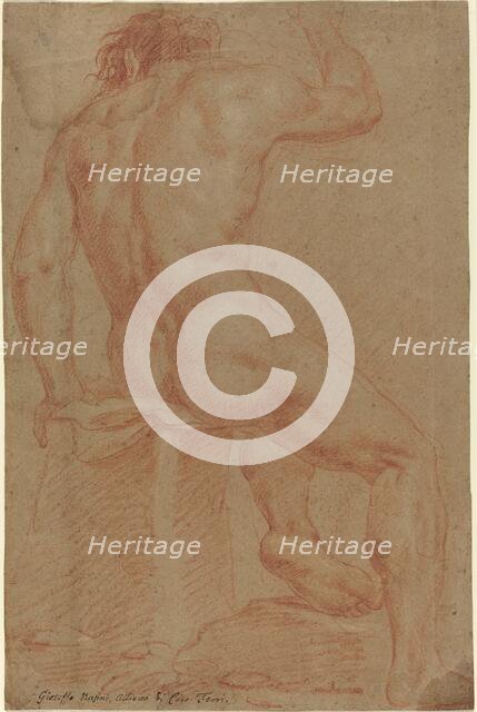 Nude Male Figure [recto], 17th century. Creator: Unknown.