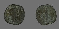 Sestertius (Coin) Portraying Emperor Gordianus, 238-244. Creator: Unknown.