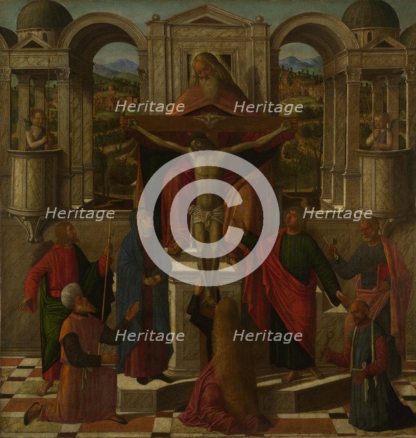 Symbolic Representation of the Crucifixion, c. 1492. Artist: Mansueti, Giovanni di Niccolò (c. 1465-1527)