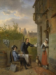 Tavern Scene, 1828. Creator: Ignatius van Regemorter.
