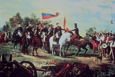 Delivery of the invincible flag of Numancia to the Nameless Battalion in 1883.