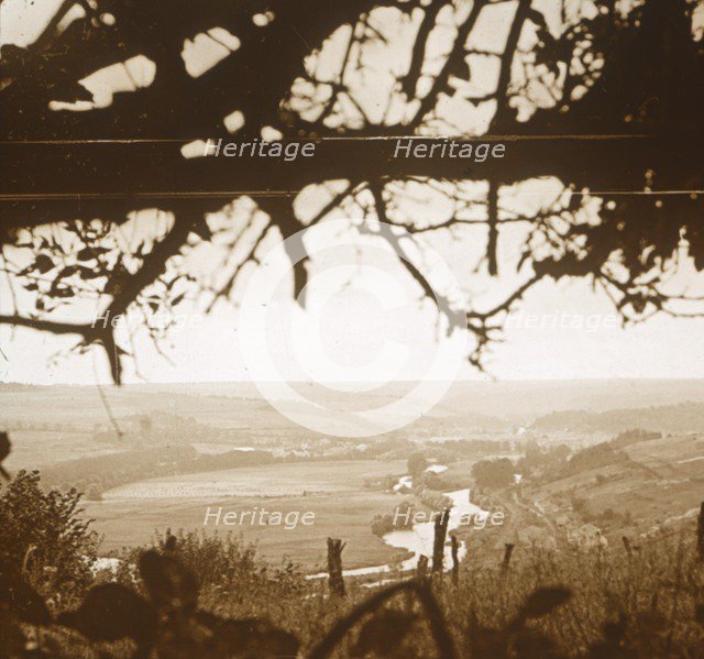 River Meuse seen from the trenches, Verdun, northern France, c1914-c1918. Artist: Unknown.
