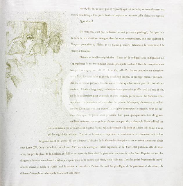 Yvette Guilbert-French Series: No. 13, 1894. Creator: Henri de Toulouse-Lautrec (French, 1864-1901).