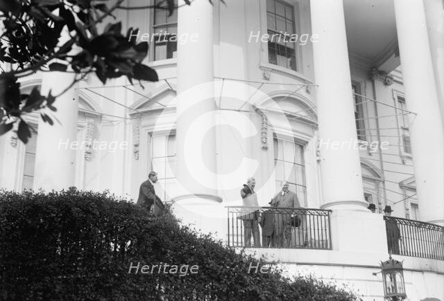 Hughes, William, Rep. from New Jersey, 1903-1912; Senator, 1913-1918. with Wilson, Watching..., 1913 Creator: Harris & Ewing.