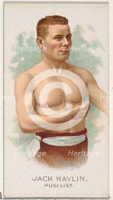 Jack Havlin, Pugilist, from World's Champions, Series 2 (N29) for Allen & Ginter Cigarette..., 1888. Creator: Allen & Ginter.
