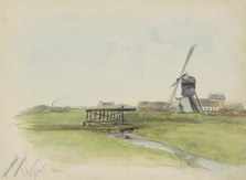 Landscape with windmill near Groningen, 1895. Creator: Christiaan Huidekoper.