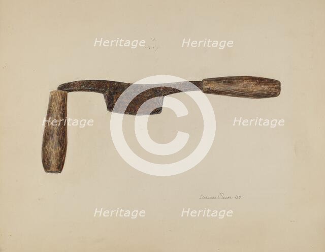 Drawknife, 1938. Creator: Clarence Secor.