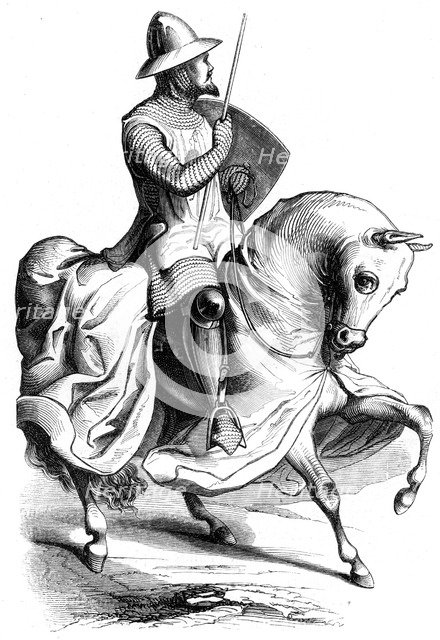 A knight of King Louis VI of France, c14th century (1849). Artist: Unknown