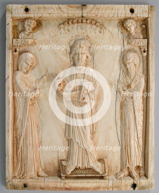 Icon with the Deesis, Byzantine, mid-900s. Creator: Unknown.