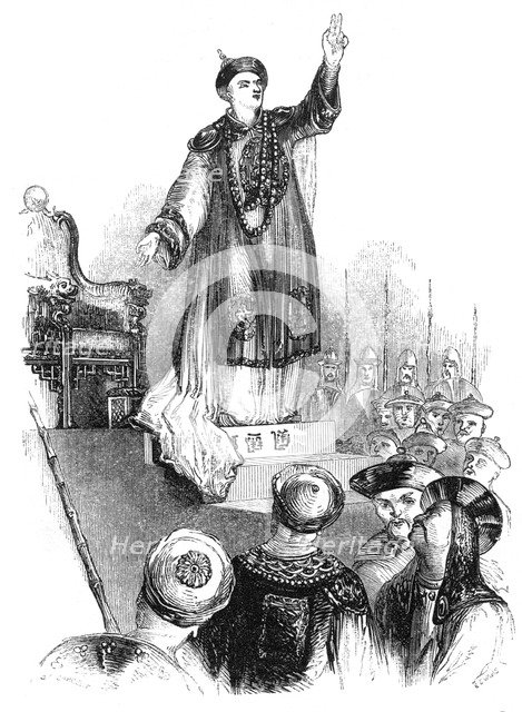 'The Emperor's vow', 18th century, (1847).Artist: Evans