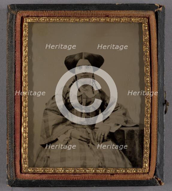 Portrait of a Seated Woman, about 1860. Creator: Unknown.