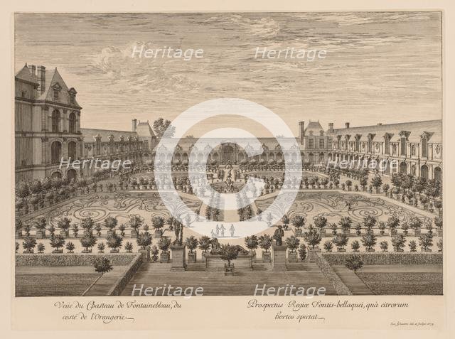 Vue du Château de Fontainebleau, du côté de lOrangerie, 1679. Creator: Israël Silvestre (French, 1621-1691).