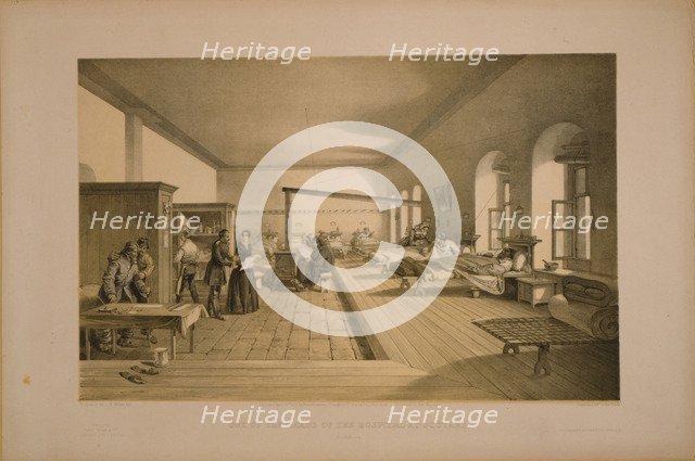 One of the wards of the hospital at Scutari, 1855. Artist: Simpson, William (1832-1898)