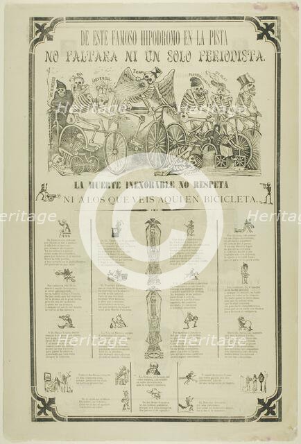 From the Track of This Famous Hippodrome, Not a Single Journalist Will Be Missing.., after 1895. Creator: José Guadalupe Posada.