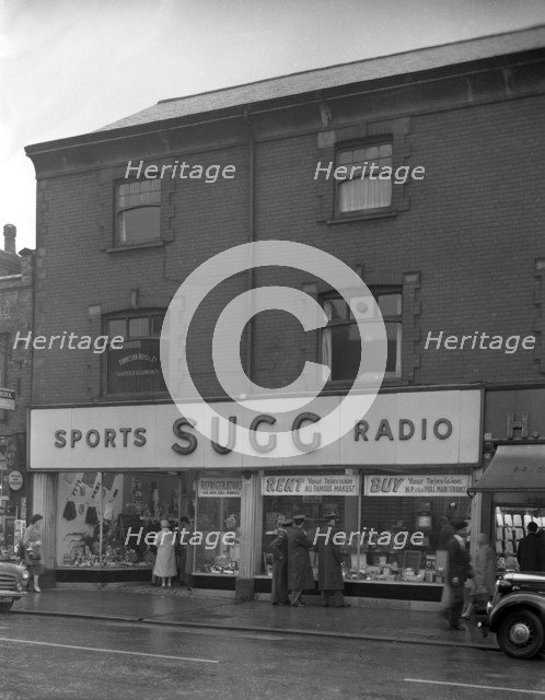 Sugg Sports and Radio, High Street, Scunthorpe, Lincolnshire, 1960. Artist: Michael Walters