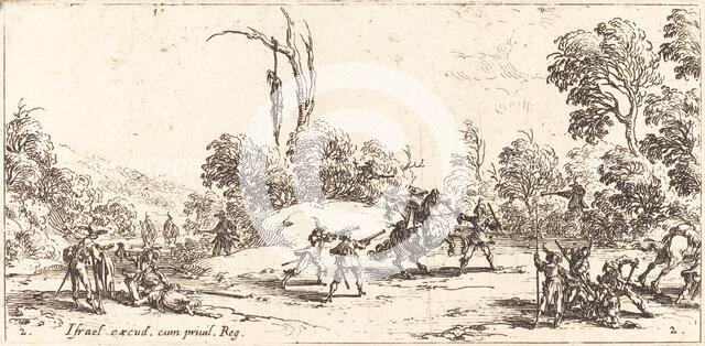 Attacking Travelers on the Highway, c. 1633. Creator: Jacques Callot.