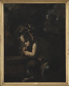 Young Satyr Drinking from a Wine Cask, c1646. Creator: Mola, Pier Francesco (1612-1666).