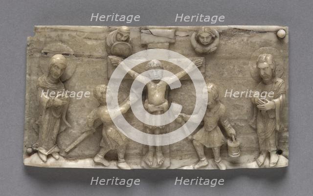 Plaque from a Portable Altar Showing the Crucifixion, 1050-1100. Creator: Unknown.