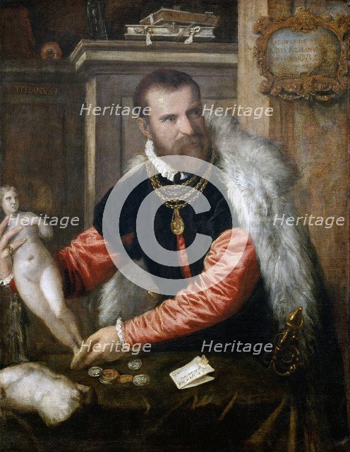 Portrait of Jacopo Strada (1507-1588), ca 1567. Artist: Titian (1488-1576)