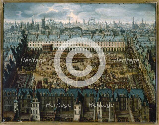 "Story of the Knights of Glory", a large carousel in Place Royale..., from April 5 to 7, 1612. Creator: Unknown.