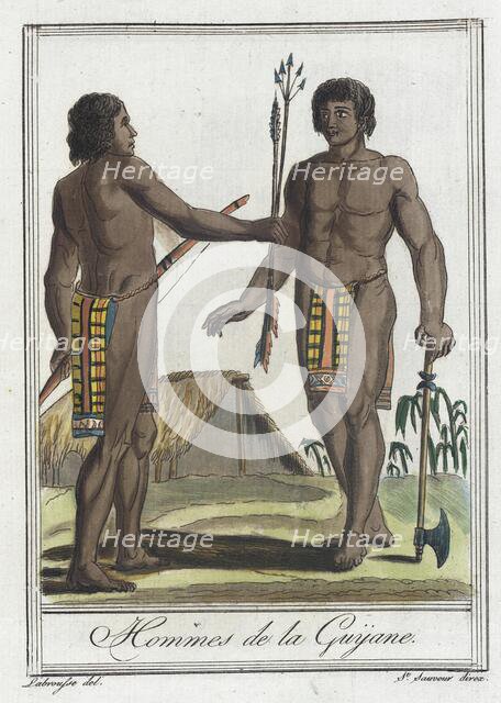 Costumes de Différents Pays, 'Hommes de la Guÿane', c1797. Creator: Jacques Grasset de Saint-Sauveur.