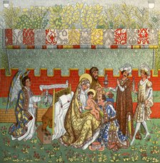'The Adoration of the Magi', the tapestry of Berne, 14th century, (1870). Artist: Unknown