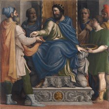 Justice of Philip II of Macedon. (Filippo il Macedone restituisce il denaro a Macheta), c1550-1560. Creator: Campi, Giulio (1507-1573).