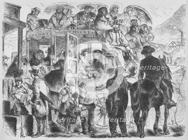 'Coaches to resorts and hotels', c1859, (1938). Artist: Unknown.