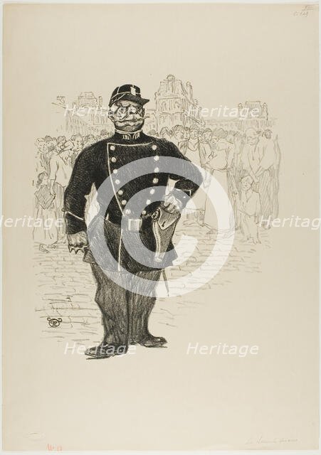 Street Security, May 1894. Creator: Theophile Alexandre Steinlen.