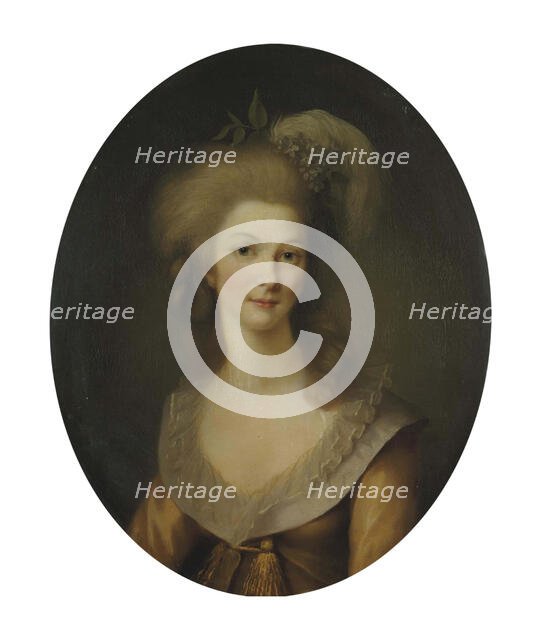 Portrait of Marie Louise of Savoy (1749-1792), Princess of Lamballe, 1779. Creator: Lemoine, Marie-Victoire (1754-1820).