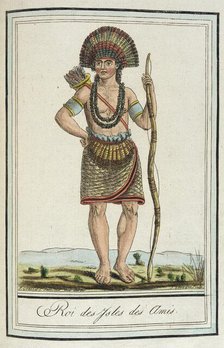 Costumes de Différents Pays, 'Roi des Ysles des Amis', c1797. Creator: Jacques Grasset de Saint-Sauveur.
