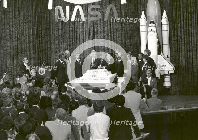NASA Celebrates its 25th Anniversary, Washington, D.C., October 19, 1983.  Creator: NASA.