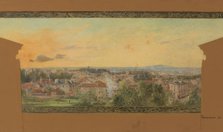 Sketch for the reception hall at the town hall of Vanves: Panorama of Vanves, 1902. Creator: Pierre Vauthier.