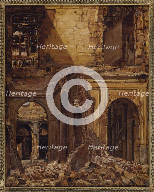 Ruins of Tuileries, after the fire of 1871. Creator: Unknown.