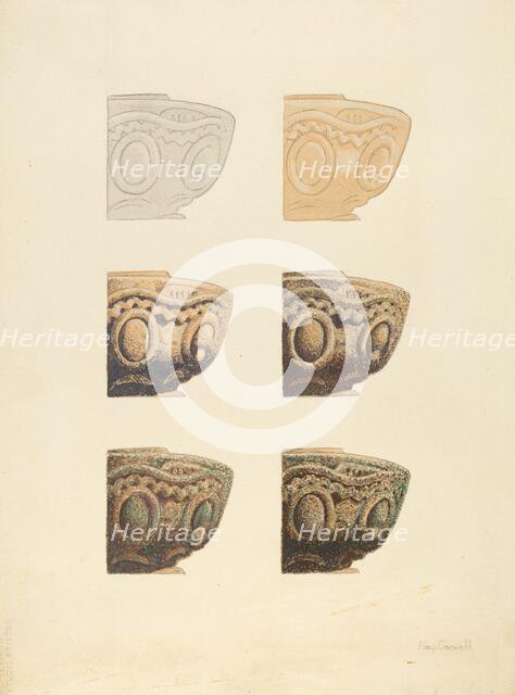 Renderings of Stone (Demo.), 1935/1942. Creator: Caswell, Ray.