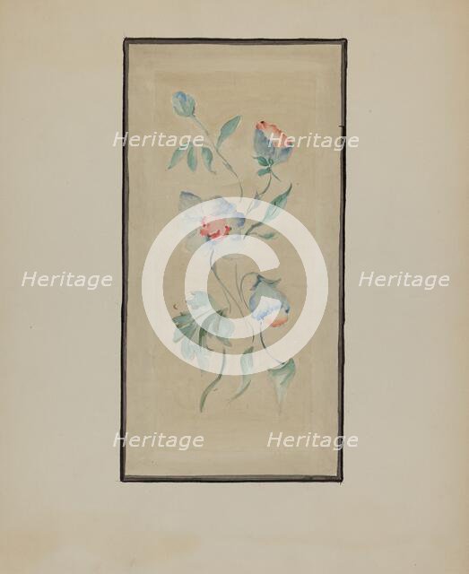 Panel from Hall Lantern, c. 1936. Creator: Blanche Waterbury.