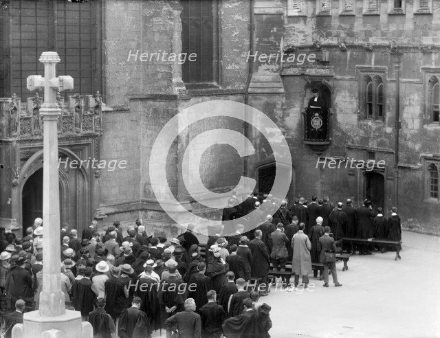 A congregation at Magdalen College, Oxford, Oxfordshire, c1860-c1922. Artist: Henry Taunt